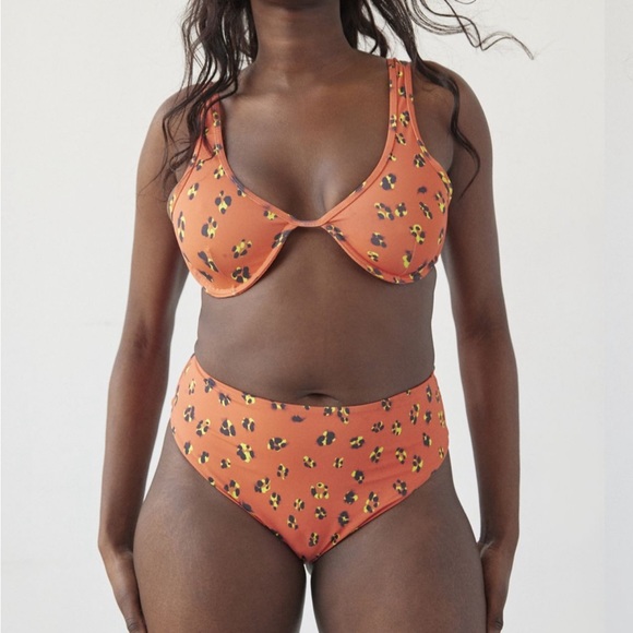 NWT UO Leopard High Waist Underwire Bikini Set - Picture 1 of 4